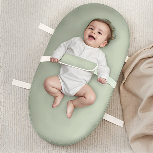 Latitude Run® Baby Changing Pad With Wipeable & Waterproof PU Cover, Contoured Diaper Changing Pad For Dresser With Non-Slip Safety Belt, Portable And Lightweight, Large Cushioned Foam | Wayfair