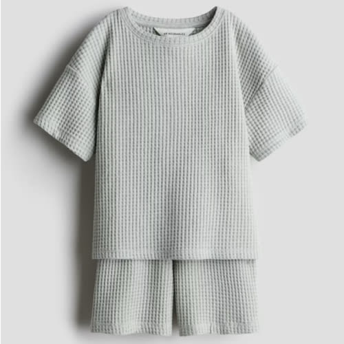 2-Piece Waffled Jersey Set