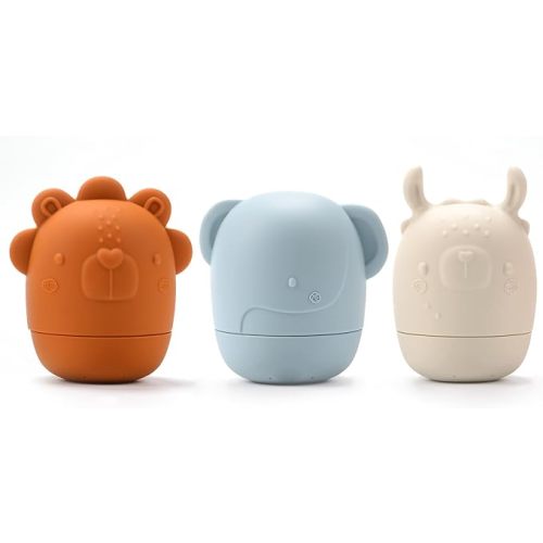 Silicone Bath Toy Set – Mold-Free, Non-Toxic Baby Water Toys for Safe Play – Durable, Vibrant Infant & Toddler Bath Toys – Sensory Development – Easy to Clean – Ages 12M+ - Multi-Colored