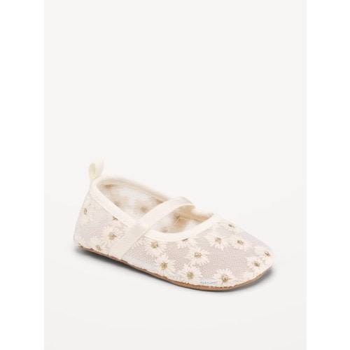 Mesh Floral Ballet Flats for Baby