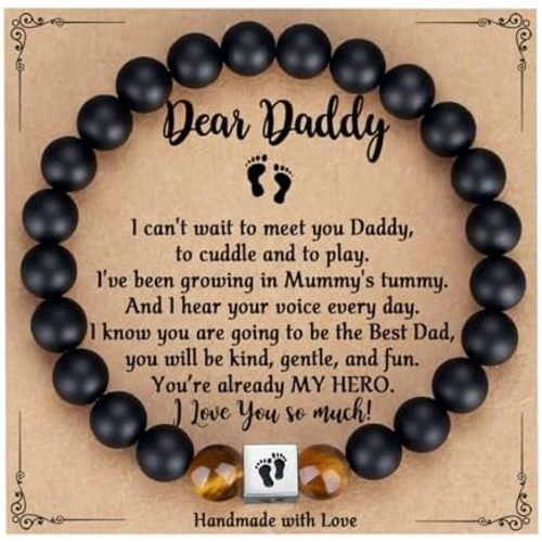 TONY & SANDY First Fathers Day Gift for New Dad, First Time Dad Gifts, Daddy to be Bracelet, New Daddy Gift for Men on Birthday Valentines Christmas