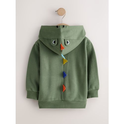 Khaki Green Zip Through Hoodie (3mths-7yrs)