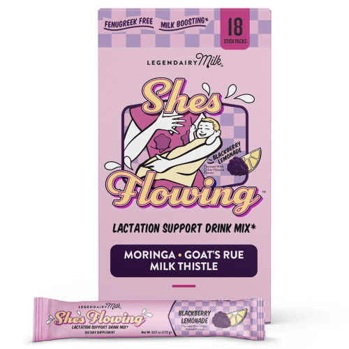 Legendairy Milk She's Flowing Lactation Drink Mix, Breastfeeding Supplement, 4.9 oz