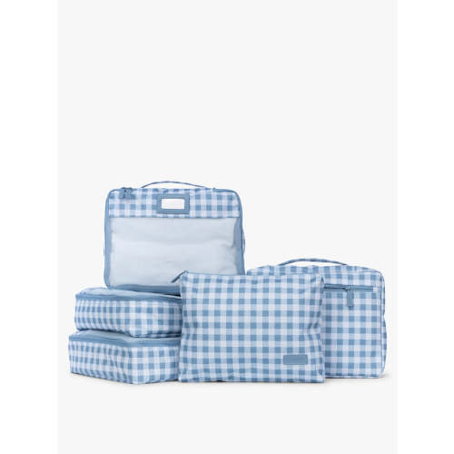 Packing Cubes Set (5 Pieces) - FRENCH BLUE GINGHAM