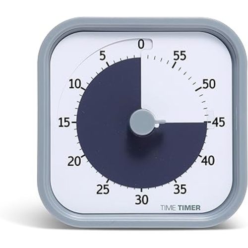 Time Timer MOD 60-Minute Visual Timer, Home Edition, Silent Operation, Study Tool for Homeschool and Office Use (Pale Shale)