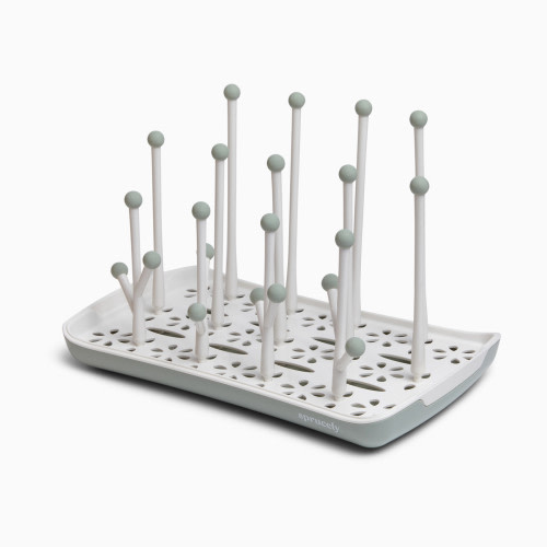 Sprucely Bottle Drying Rack - White/Sage
