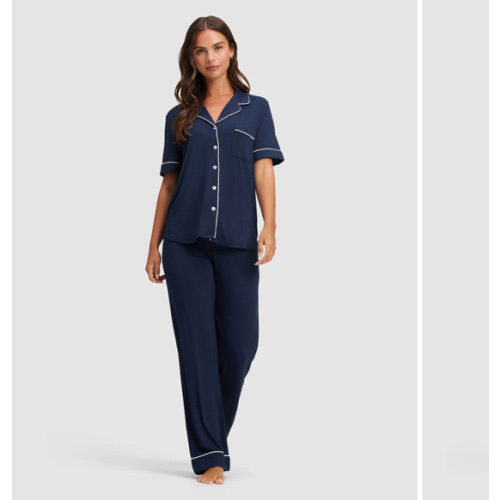 Women's Bamboo Stretch-Knit Short Sleeve & Pant PJ Set | Cozy Earth