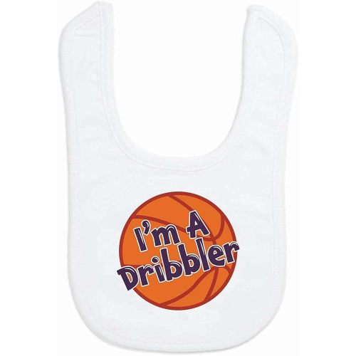 ChalkTalkSPORTS Basketball Baby Bib - Soft Microfiber Infant Bib - Basketball Baby Gift - Multiple Designs