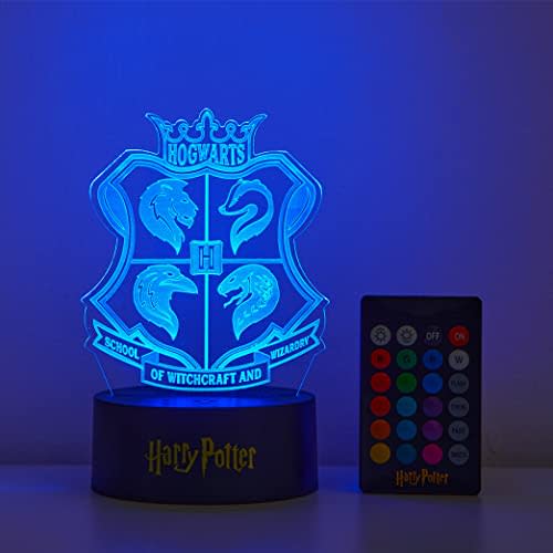Idea Nuova Harry Potter Acrylic 3D LED Illusion Lamp, Color-Changing Night Light for Kids Bedroom, Desk & Home Décor