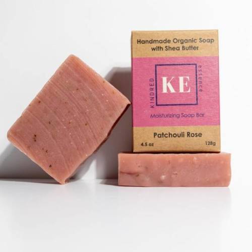 Kindred Essence Patchouli Rose Organic Shea Butter Moisturizing Soap Bar
