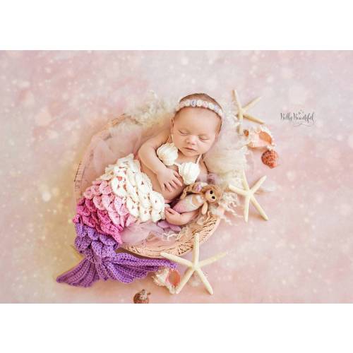 Custom Crochet Newborn Mermaid Pink Purple Ombre Photo Prop, Newborn Mermaid Outfit, Crochet Baby Mermaid, Baby Outfit, Crochet Mermaid