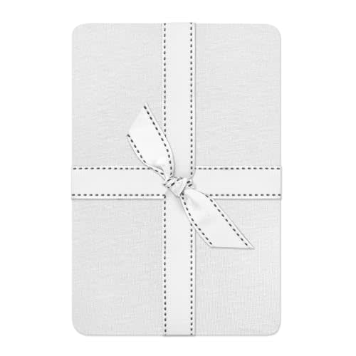 Butterblu Frankie Fitted Crib Sheet 100% Organic Cotton for Baby & Toddler Mattress, Breathable for Boys & Girls, White, One Size