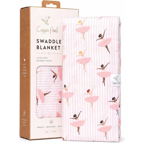 Copper Pearl Swaddle Blankets for Newborns | Soft Stretchy Receiving Blankets for Boys and Girls | Large 46 x 46 Inch Baby Blankets | Lightweight and Breathable Swaddles | Katerina