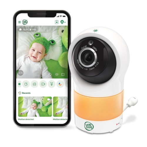 LeapFrog LF1911 1080p WiFi Remote Access 360 Degree Pan & Tilt Video Baby Monitor Night Light, Color Night Vision, White, LF1911 - Walmart.ca