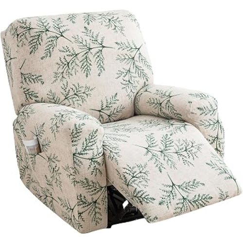 NILUOH Recliner Covers 4 Pieces Stretch Lazy Boy Recliner Chair Covers That Stay in Place, Covers for Electric Power Lift Reclining Chair, Washable Furniture Protector for Pet, Kids, Living Room