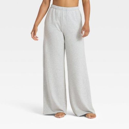 Women's PeachySoft French Terry Fleece Wide Leg Lounge Pants - Wild Fable™