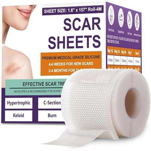 Silicone Scar Sheets, Medical Grade Silicone Scar Tape for Old & New Scars