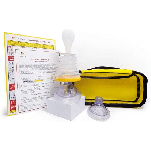 LifeVac Yellow Travel Kit - Portable Suction Rescue Device, First Aid Kit for Kids and Adults, Portable Airway Suction Device for Children and Adults