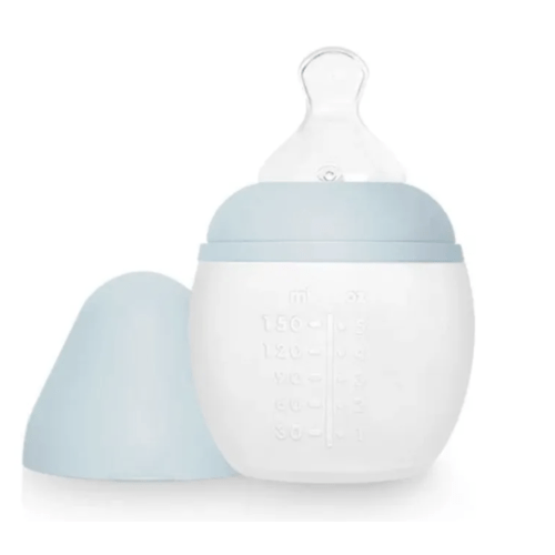 Elhée - Medical silicone bottle and physiological teat - Pale blue | Smallable