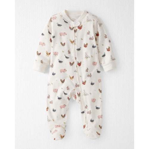 Baby Organic Cotton Sleep & Play Pajamas in Farm Friends Print - Little Planet | Carter's