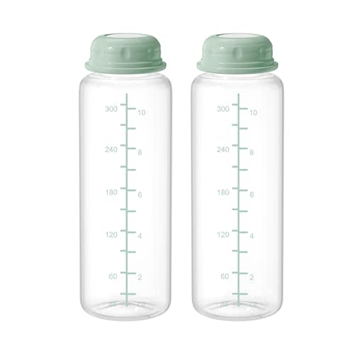 Milk Storage Bottle, Compatible with Momcozy Breast Milk Cooler, Also Compatible with Dr. Brown’s and Most Other Narrow Baby Bottle Nipples, 2PCS