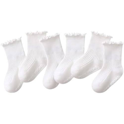 Baby Toddler Girls Ruffle Socks Girl's Frilly Dress Baby Summer Mesh Solid Crew Socks