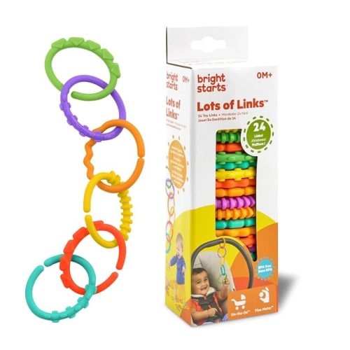 Bright Starts Lots of Links Rings Toys, Multicolor, 24 Count