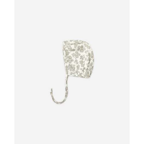 Woven Baby Bonnet Green Floral