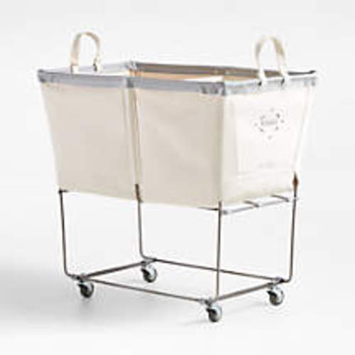 Steele ® Canvas 4-Bushel Divided Sorter Rolling Laundry Hamper