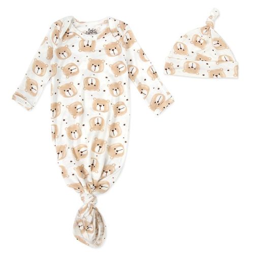 Baby Essentials Super Soft Bear Gown and Hat Set