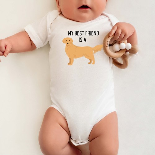 Golden Retriever Baby Bodysuit: Dog Lover Outfit