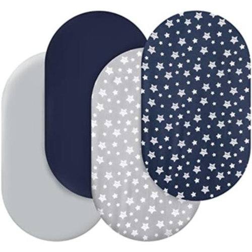 ToccoLeggero Bassinet Sheets Set 4 Pack For Baby, Universal Fit For Oval, Hourglass And Rectangular Mattress | Wayfair
