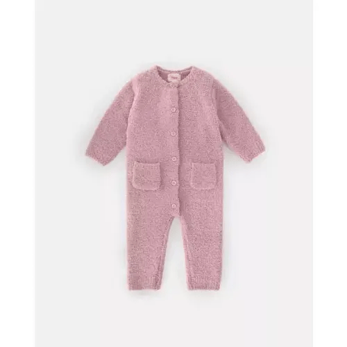 Brands We Love Long Sleeve Jumpsuit Fuzzy - Ash Rose by Janie and Jack