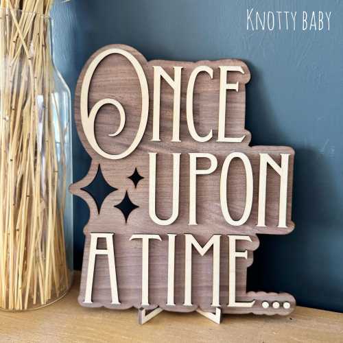 Once Upon A Time wooden wall art, Princess bedroom, girls bedroom decor, fairy tale inspired home decor, girls room, princess room