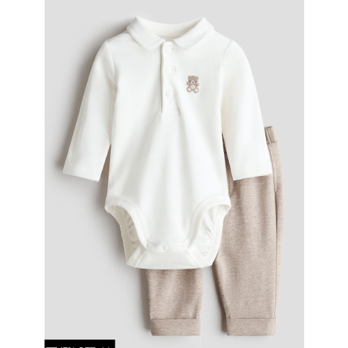 2-Piece Embroidered-Motif Set
