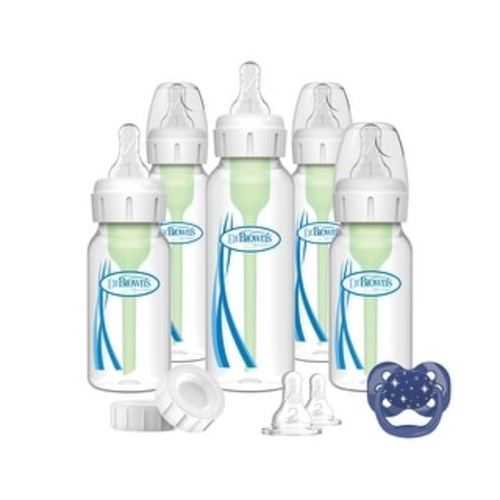 Dr. Brown's Anti-Colic Options+ Narrow Baby Bottle Gift Set - Clear/Blue