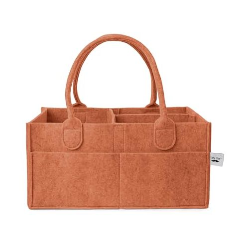 Mr. Pen- Baby Diaper Caddy Organizer, Rustic Warmth, Baby Caddy Organizer with Handle, Compact Size, Collapsible & Portable