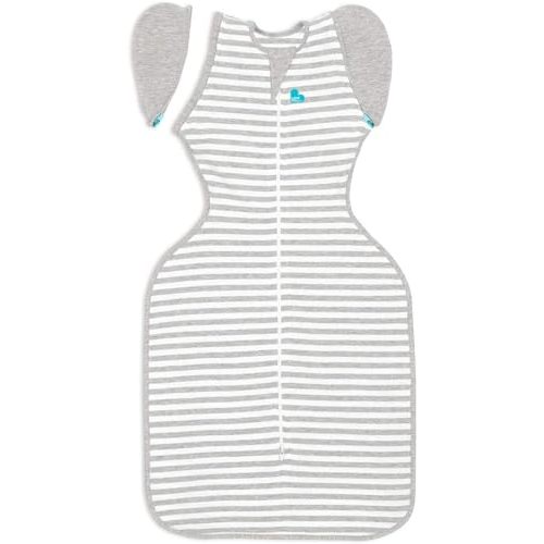 Love to Dream Swaddle Up Transition Swaddle, Patented Zip-Off Wings, Gently Help Baby Transition from Being Swaddled to Arms Free When Showing Signs of Rolling, 1.0 TOG, 13-19 lbs, Gray
