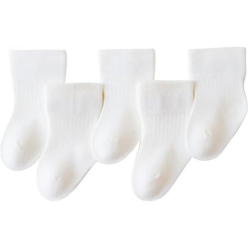 VIAOKUTH Baby Girls/Boys Socks Soft Cotton Infant Sock Set Newborn Dress Socks 5 Pairs Comfortable Sock for Toddler