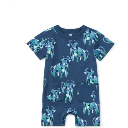 Double Pocket Baby Romper, 0-3M