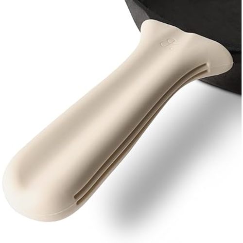 Greater Goods Silicone Handle Cover Designed Cast Iron Skillet and Griddle, Birch