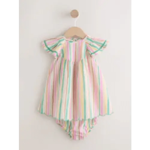 Buy Multi Stripe Woven Baby Dress And Knickers 2 Piece Set (0mths-2yrs) from Next USA