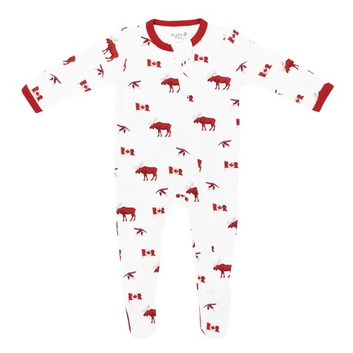 Zippered Footie in True North