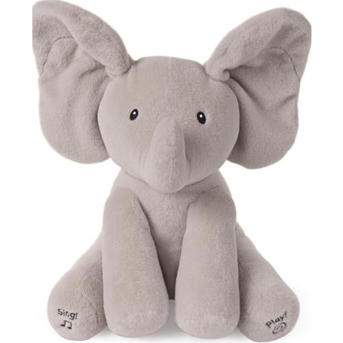 GUND Baby Animated Flappy the Elephant Plush, Singing Stuffed Animal Baby Toy for Ages 0 and Up, Gray, 12"