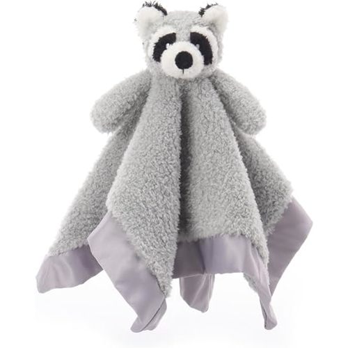 Apricot Lamb Stuffed Animals Raccoon Security Blanket Infant Nursery Character Blanket Luxury Snuggler Plush Baby Lovey(Raccoon)