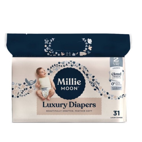 Millie Moon Luxury Disposable Diapers - Size 2 - 31ct