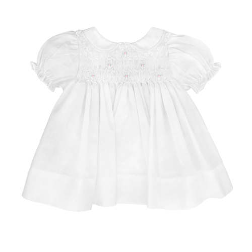Fully Smocked Dress with Lace | Petit Ami Girl's Heirloom Collection