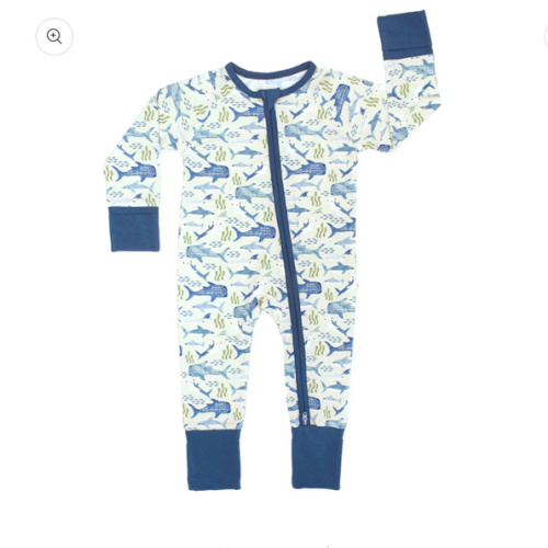 Shark Friends Bamboo Convertible Baby Pajamas – Emerson and Friends