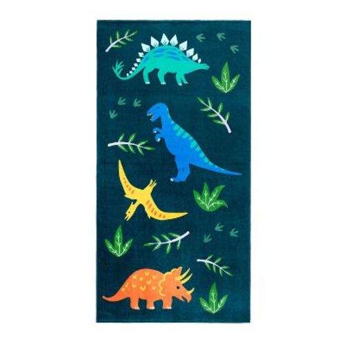 Wildkin Kids 100% Cotton Beach Towel , Perfect for Beach and Pool Time Towel for Kids (Jurassic Dinosaurs)