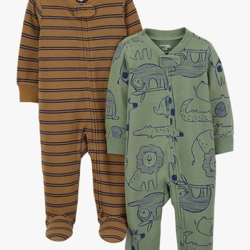 Simple Joys by Carter's baby-boys 2-pack 2-way Zip Cotton Footed Sleep and Play